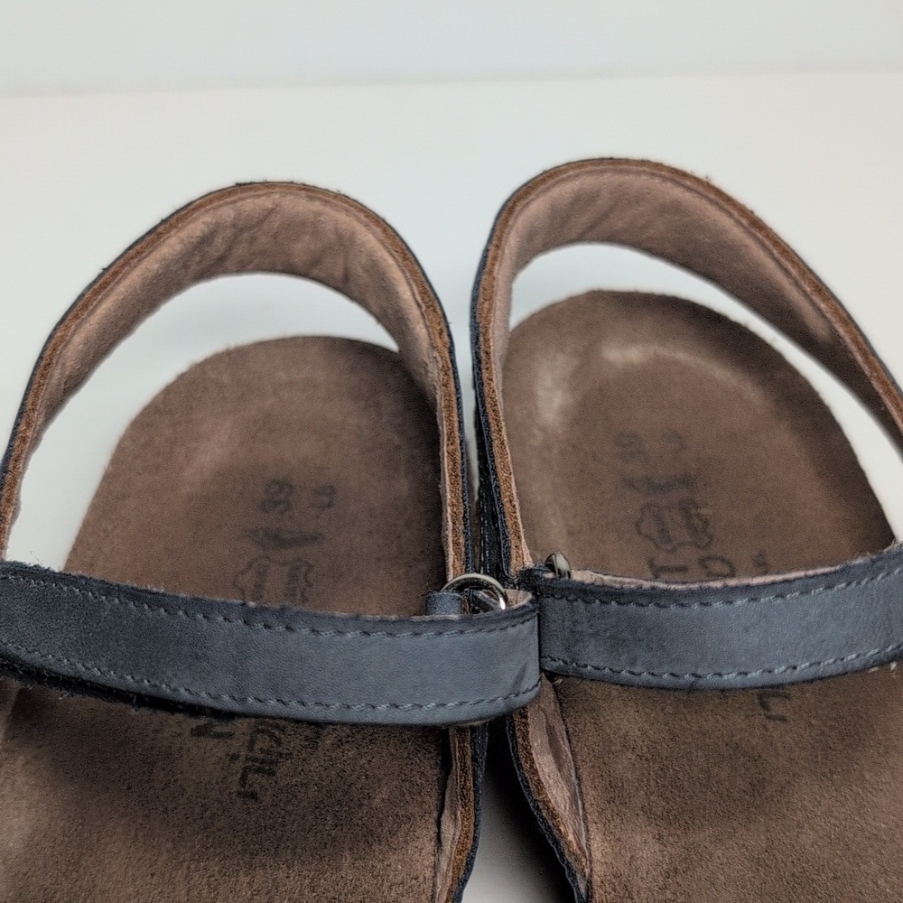 Naot Beverly Blue and Brown wedge Sandals womans size 8 EU 39 - Picture 13 of 15